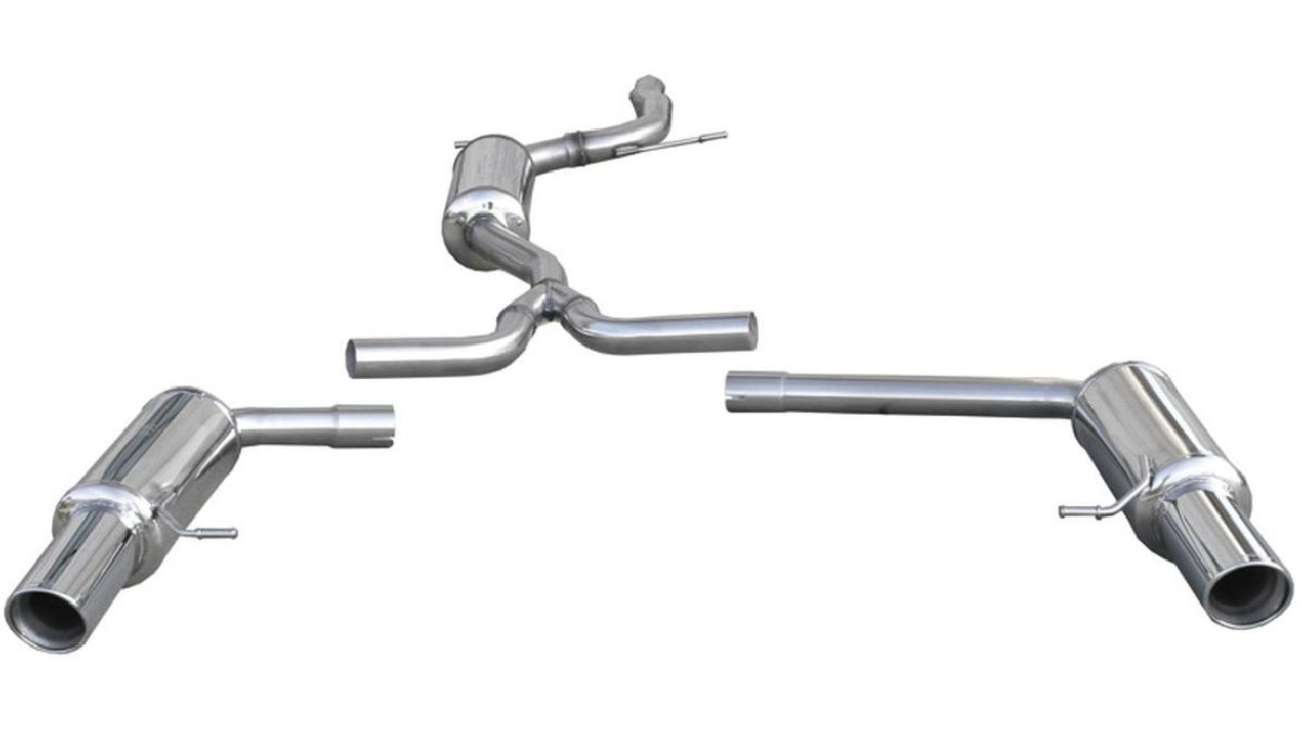 100%25+Inox+%C3%89chappement+Double+%2B+Silencieux+centrale+sur+mesure+pour+Audi+A4+B8+Avant+2.0TFSi%2F3.2+V6+2WD+2008-+Droite%2FGauche+100mm+X-Race